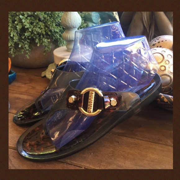 Stuart Weitzman Shoes - *Stuart Weitzman* Size 10. Tortoise jelly sandals.